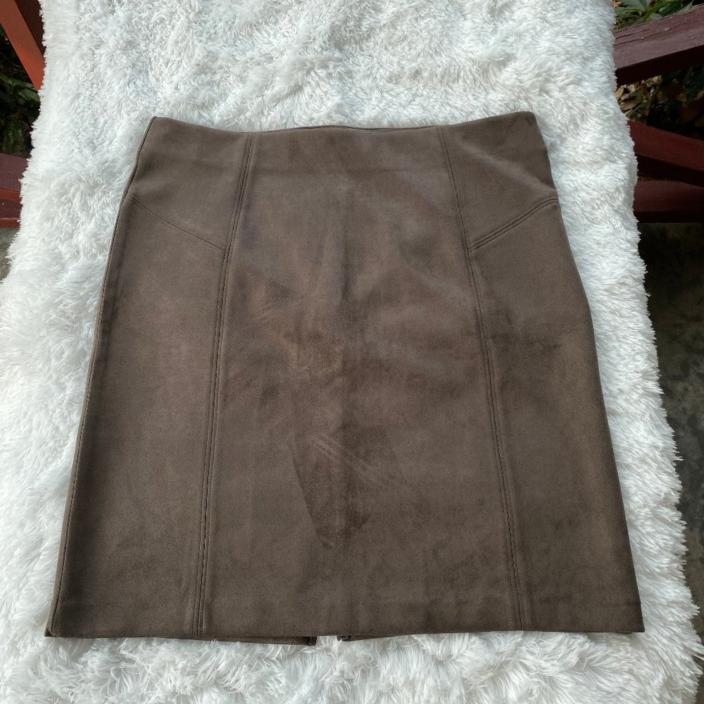 Mark New York Brand Brown Suede Mini Skirt
